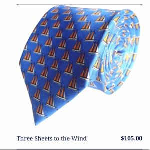 Lazy Jack “3 sheets to the wind” preppy tie New
